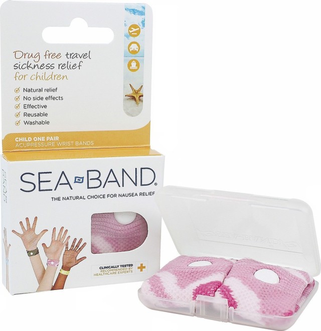 Sea Band Βραχιολάκι Κατά Της Ναυτίας Για Παιδιά 3-12 Ετών, Χρώμα Ροζ, 1 Ζευγάρι