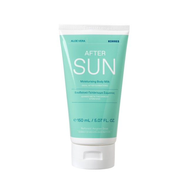 Korres Aloe Vera After Sun Moisturizing Body Milk, Ενυδατικό Γαλάκτωμα Σώματος, Ιδανικό μετά την Έκθεση στον Ήλιο 150ml 