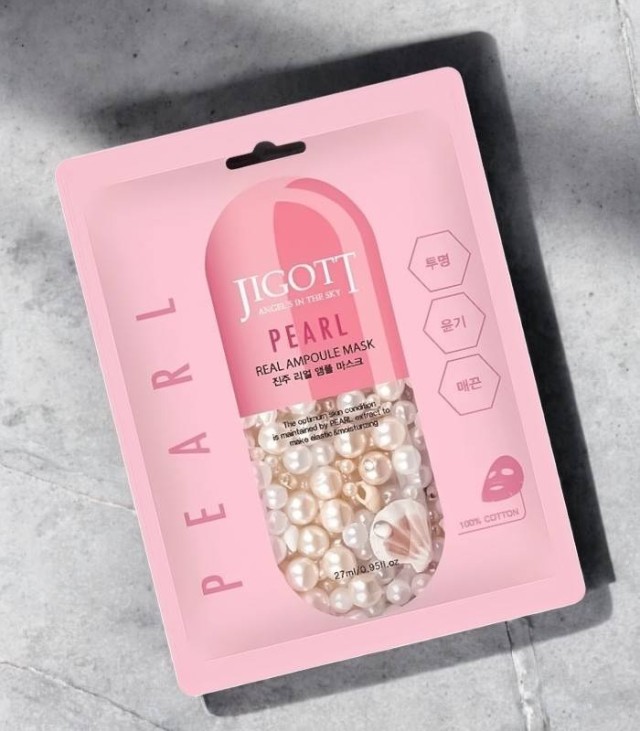 Jigott Pearl Sheets Mask Μάσκα για Λάμψη  με Εκχύλισμα Μαργαριταριού 27ml