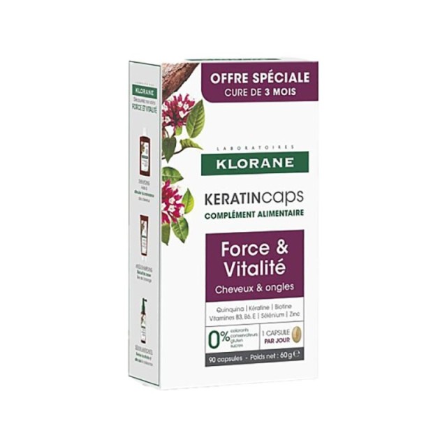 Klorane Keratin Συμπλήρωμα για Μαλλιά και Νύχια 90 κάψουλες