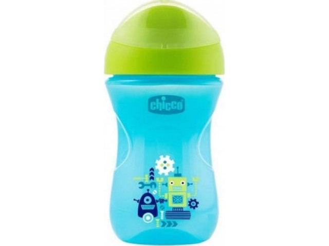 Chicco Easy Cup 12m+ Κύπελλο με Μαλακό Στόμιο, Χρώμα Μπλε 266ml