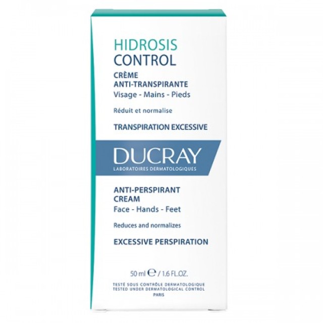 Ducray Hidrosis Control Αποσμητική Αντιιδρωτική Κρέμα για Πρόσωπο, Χέρια & Πόδια 50ml