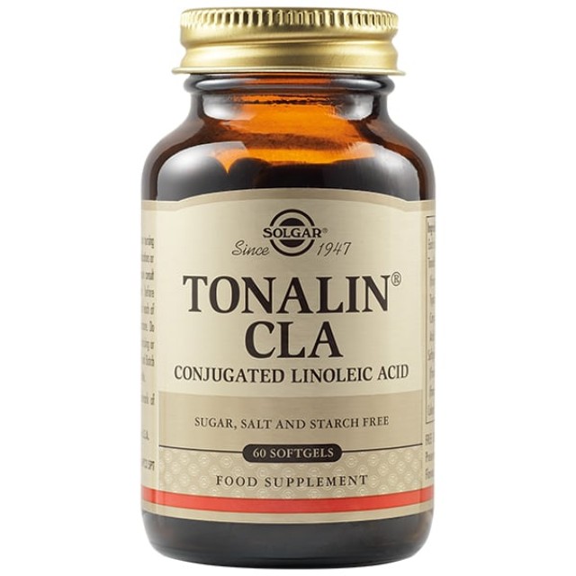 Solgar Tonalin CLA Softgels, 60Softgels. Συνδυάζεται ιδανικά με άσκηση για βέλτιστα αποτελέσματα