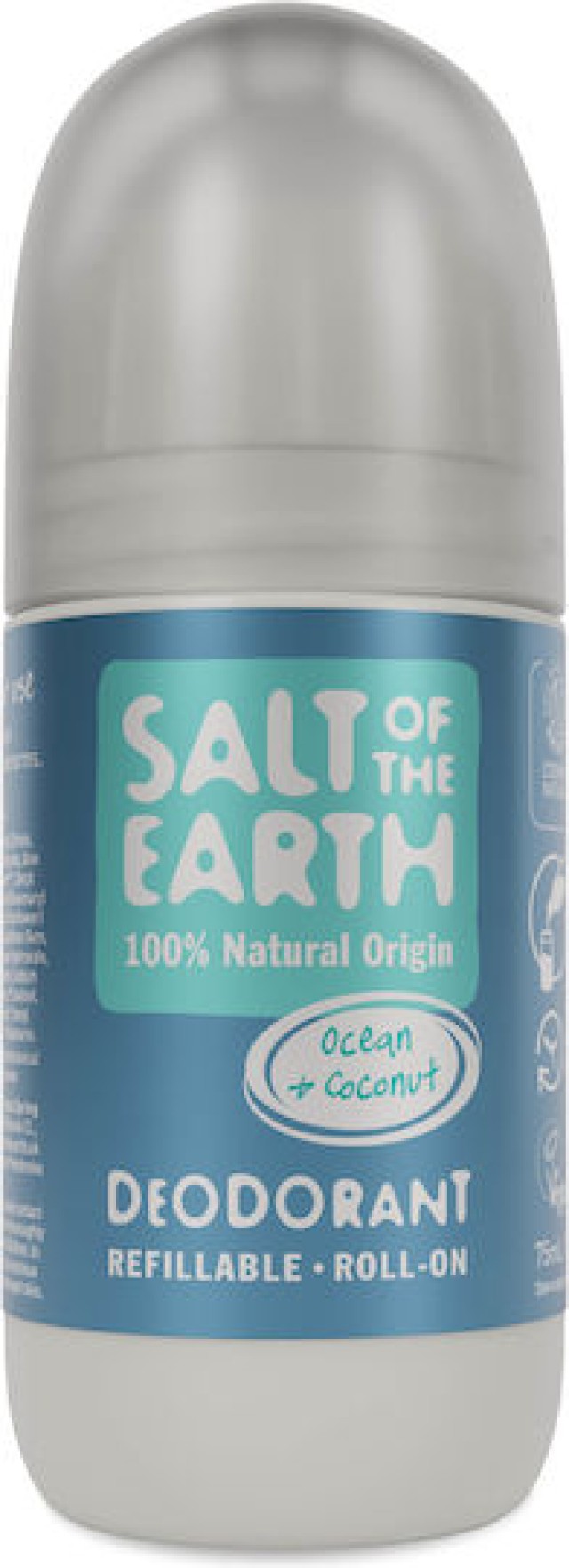 Salt of the Earth Natural Deodorant Roll-On Ocean & Coconut , Αποσμητικό Roll-On Καρύδα & Ωκεανός 75ml