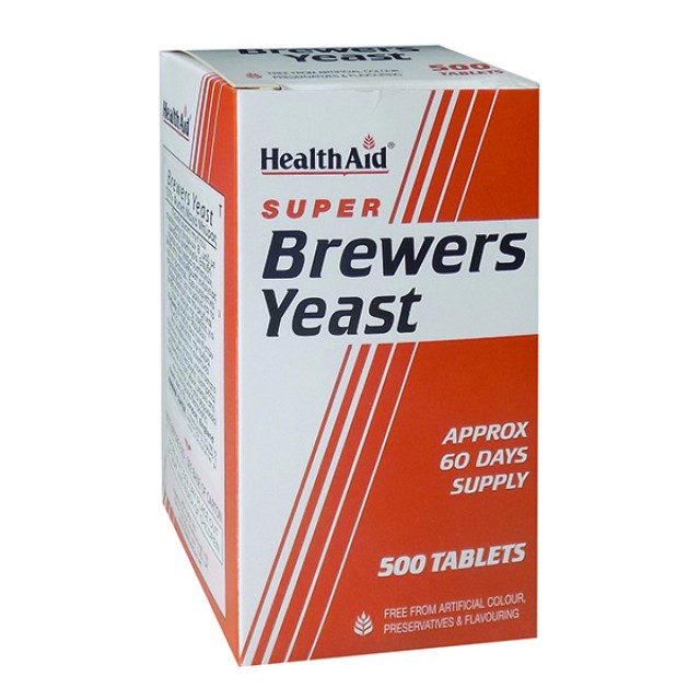 Health Aid Brewers Yeast, Μαγιά Μπύρας 500 Vegeterian Ταμπλέτες