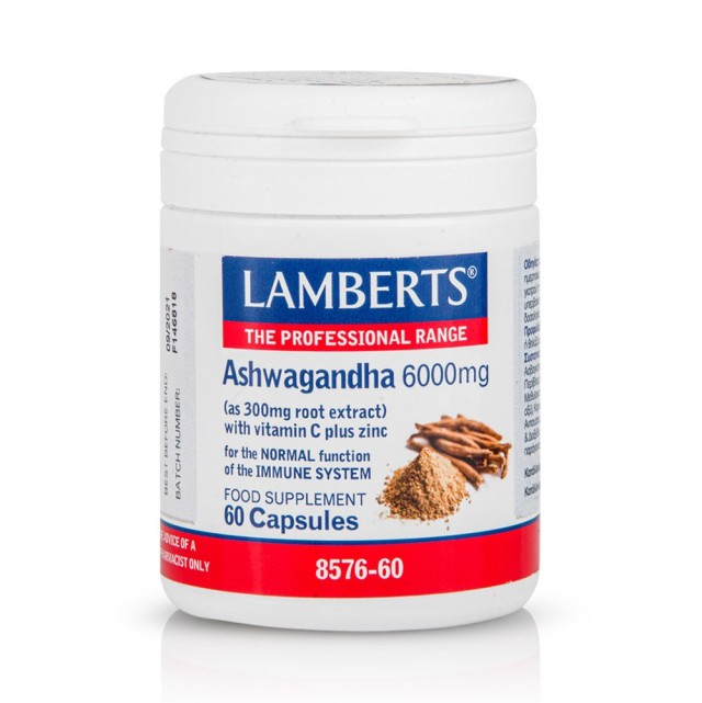 Lamberts Ashwagandha 6000mg Για την Υγεία του Ανοσοποιητικού Συστήματος 60 Caps
