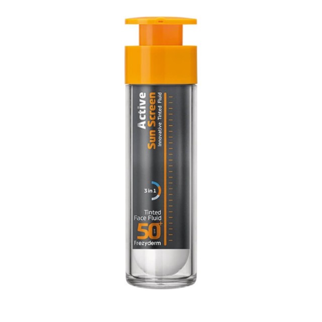 Frezyderm Active Sun Screen Tinted Face Fluid SPF50+ Ενεργή Έγχρωμη Υγρή Αντηλιακή Κρέμα Προσώπου 50ml 