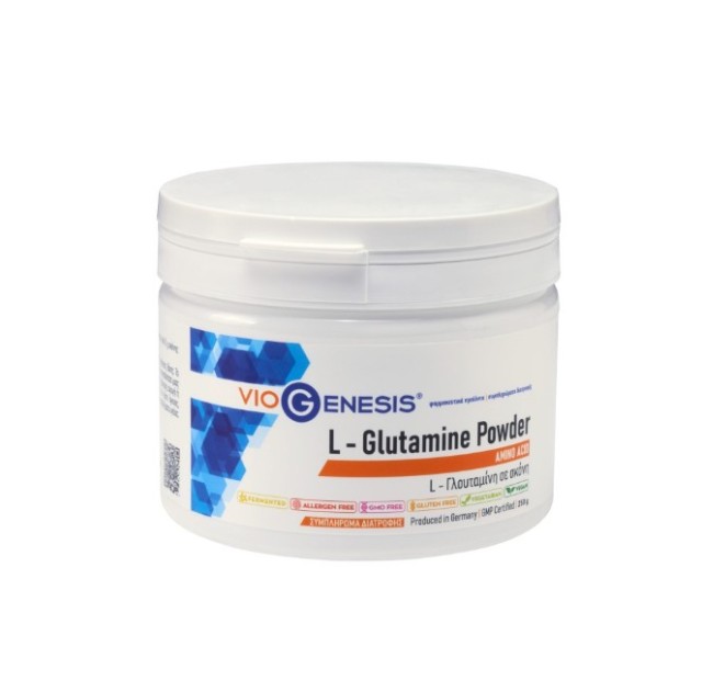 Viogenesis L-Glutamine Powder Αμινοξύ L-Γλουταμίνη σε Σκόνη 250 gr