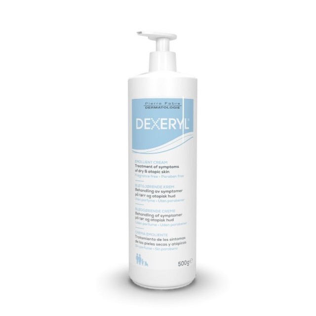 Dexeryl Emollient Cream, Μαλακτική Κρέμα για πολύ Ξηρό με τάση Ατοπίας Δέρμα 500gr