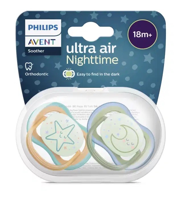 Philips Avent Ultra Air Night Πιπίλες Σιλικόνης 18m+ 2τμχ