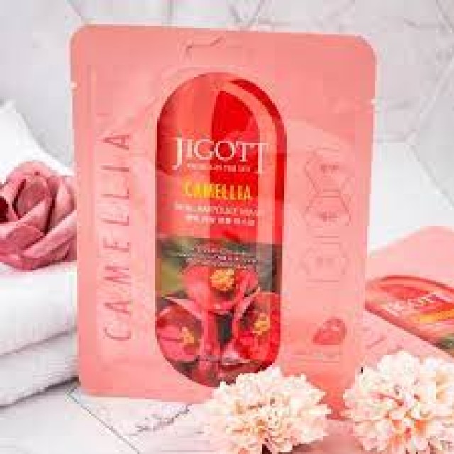 Jigott Camellia Mask Μάσκα Προσώπου για Άμεση Ενυδάτωση & Αντιγήρανση 27ml