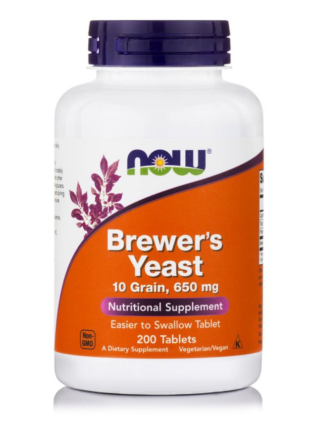 Now Foods Brewers Yeast 10grain 650mg, Συμπλήρωμα Διατροφής 200 Ταμπλέτες
