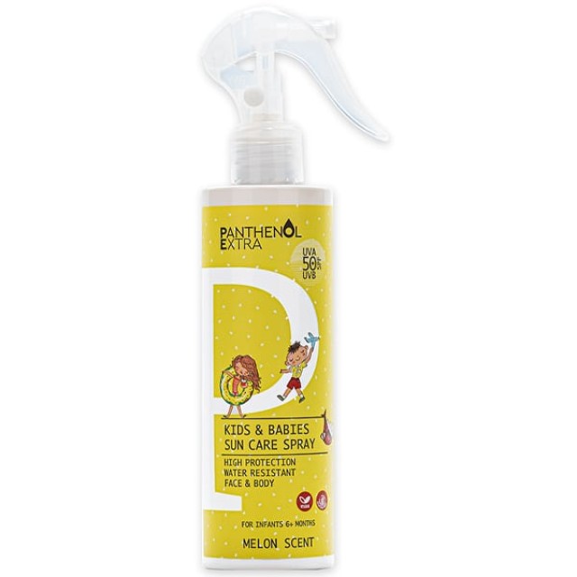 Panthenol Extra Kids & Babies Sun Care Spray 6m+  Παιδικό Αντηλιακό SPF50 με Άρωμα Πεπόνι 250ml
