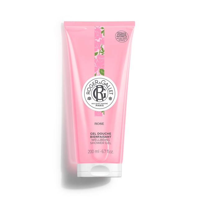 Roger & Gallet Rose Wellbeing Shower Gel, Αναζωογονητικό Αρωματικό Αφρόλουτρο 200ml