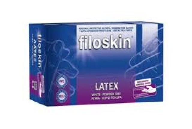 Filoskin Γάντια Latex Χωρίς Πούδρα Large 100τμχ