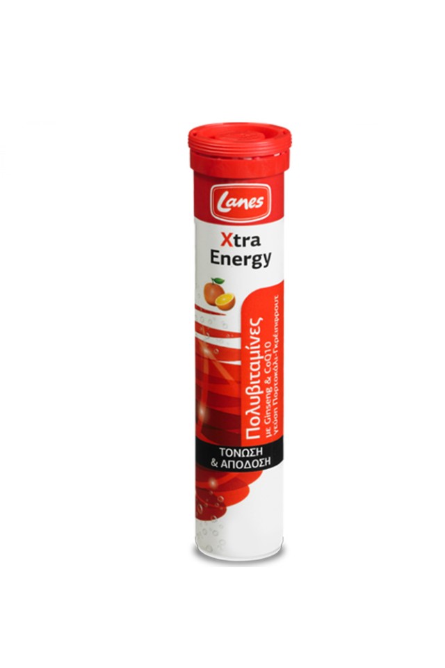 Lanes Πολυβιταμίνες Xtra Energy 20 Αναβράζουσες Ταμπλέτες