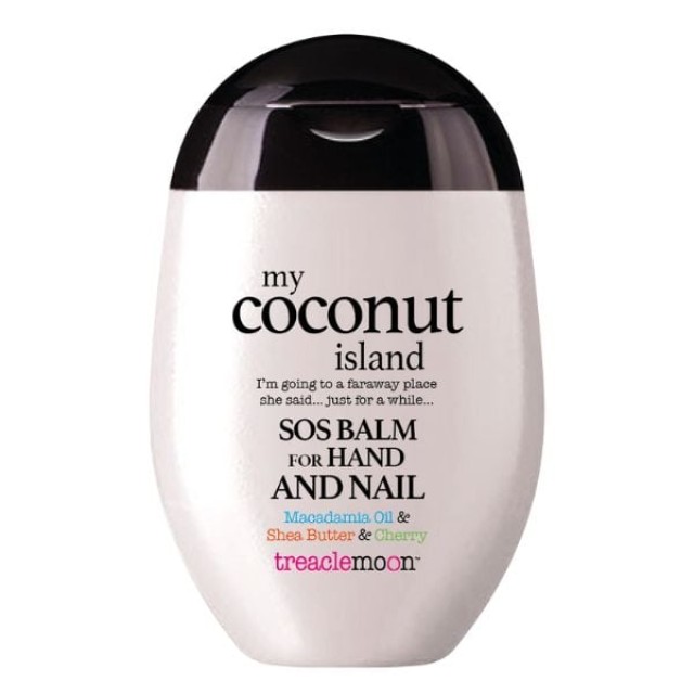 Treaclemoon My Coconut Island Hand & Nail S.O.S Repair Balm Κρέμα Χεριών με Άρωμα Καρύδα, 75ml