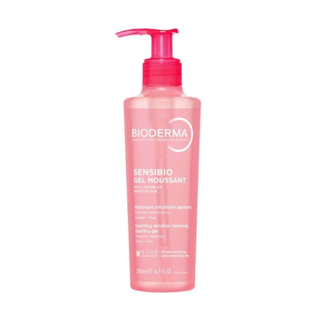 Bioderma Sensibio Gel Moussant Καταπραϋντικό Ήπιο Τζελ Καθαρισμού για Ευαίσθητες Επιδερμίδες 200ml