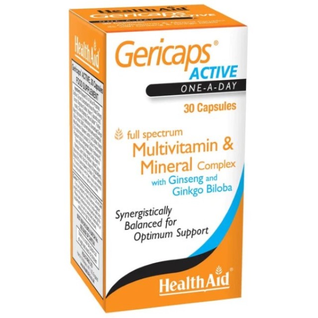 Health Aid Gericaps Active, Πολυβιταμίνες 30 Κάψουλες