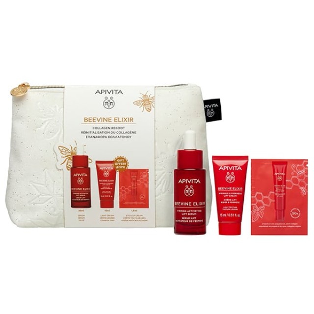 Apivita Promo Beevine Elixir Routine Ορός Ενεργοποίησης Σύσφιξης & Lifting, 30ml & Αντιρυτιδική Κρέμα Ελαφριάς Υφής για Σύσφιξη & Lifting 15ml & Δώρο Αντιρυτιδική Κρέμα Ματιών & Χειλιών 1,5ml