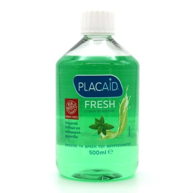 Plac Aid Fresh Μέντα Στοματικό Διάλυμα για Καθημερινή Φροντίδα 500ml