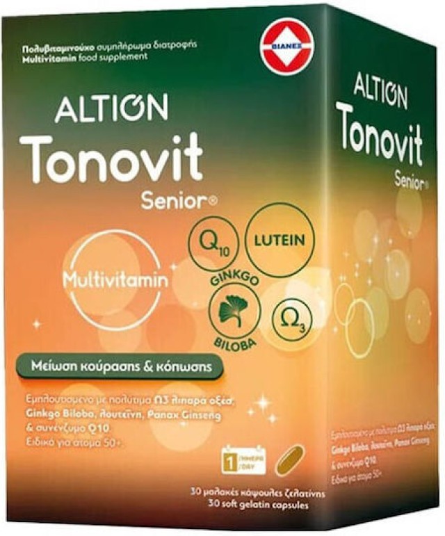 Altion Tonovit Senior Multivitamin 50+ Συμπλήρωμα Διατροφής για τη Στήριξη Σώματος & Πνεύματος 30 caps