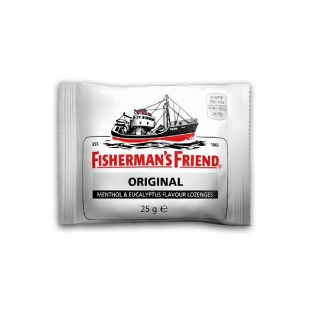 Fishermans Friend Original (με ζάχαρη) - Μινθόλη & Ευκάλυπτο, 25gr