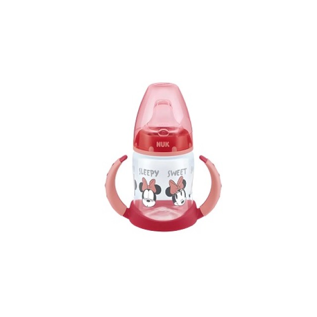 NUK Learner Bottle My First Disney Baby Mickey 6-18m Μπιμπερό Εκπαίδευσης με Δείκτη Ελέγχου Θερμοκρασίας, Χρώμα Κόκκινο 150ml