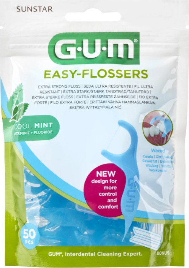 Gum Easy Flossers, Οδοντικό Νήμα 50τμχ