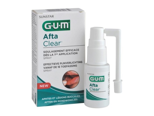 Gum Aftaclear Spray, Σπρέυ για Άφθες, Προσφέρει Άμεση Ανακούφιση από τον Πόνο 15ml