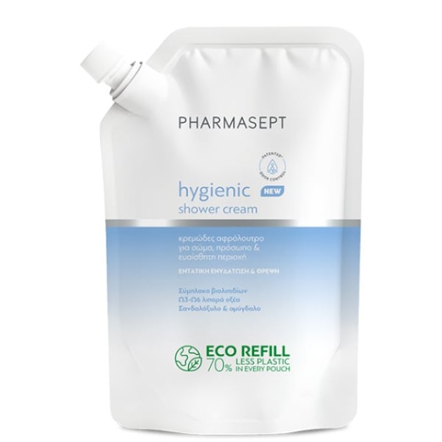 Pharmasept Hygienic Shower Cream Refill Ανταλλακτικό Κρεμώδες Αφρόλουτρο 900ml
