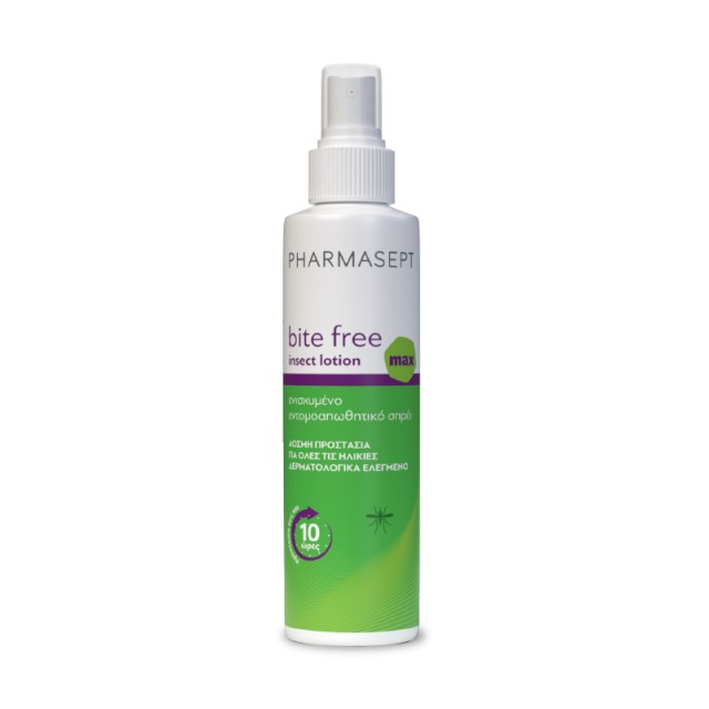 Pharmasept Bite Free Insect Lotion Max, Ενισχυμένο & Άοσμο Εντομοαπωθητικό Spray 100ml