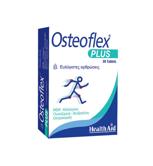 Health Aid Osteoflex Plus Γλυκοζαμίνη, Χονδροϊτίνη, Κολλαγόνο, MSM για Ξεκούραστες Αρθρώσεις 30 Ταμπλέτες