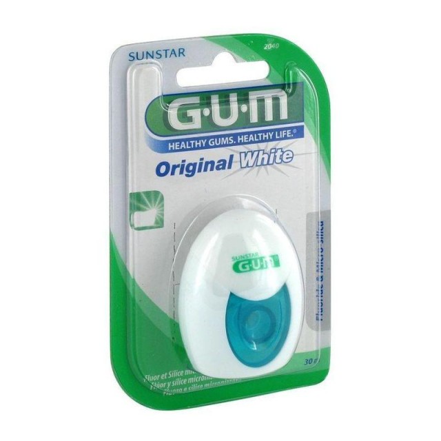 Gum 2040 Original White Floss Λευκαντικό, Κηρωμένο Νήμα 30m