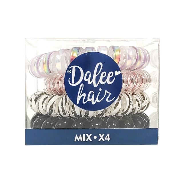 Dalee Hair Mix Σπιράλ Λαστιχάκια Μαλλιών 4 Τεμάχια