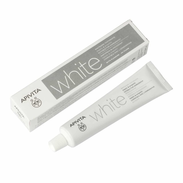  Apivita White Λευκαντική Οδοντόκρεμα Με Μαστίχα & Πρόπολη 75ml