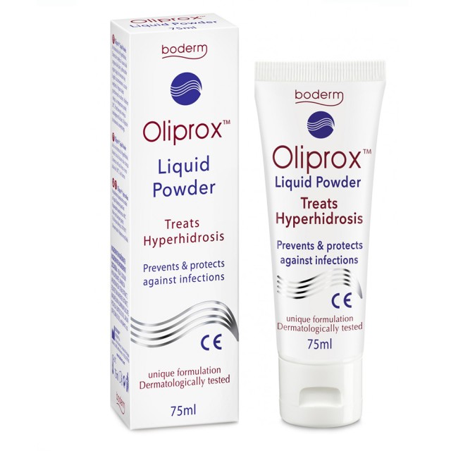 Boderm Oliprox Liquid Powder Υγρή Πούδρα κατά της Υπεριδρωσίας, 75ml