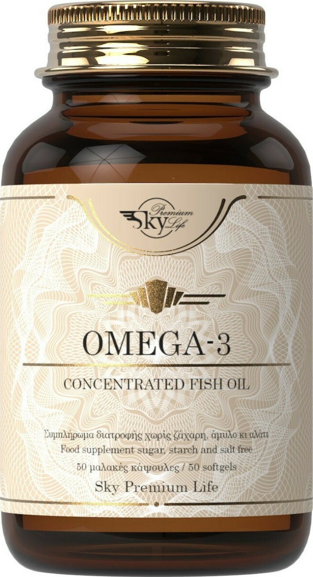 Sky Premium Life Omega-3 Concentrated Fish Oil 50 Softgels