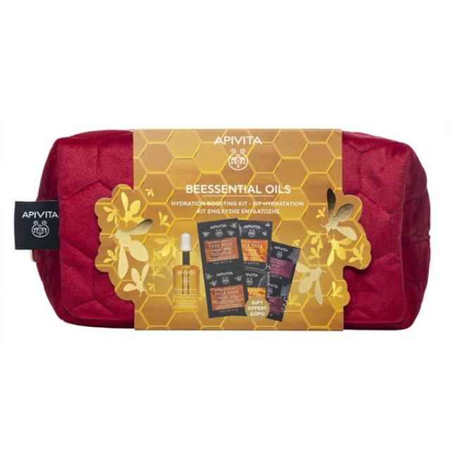 Apivita Promo Beessential Oils Έλαιο Προσώπου Ημέρας Περιποίησης για Ενυδάτωση 15ml & Δώρο Express Μάσκα Προσώπου με Βασιλικό Πολτό 2x2ml & Honey  Μέλι για Ενυδάτωση & Θρέψη 2x2ml & Grape με Σταφύλι για Αντιρυτιδική Δράση 2x2ml 