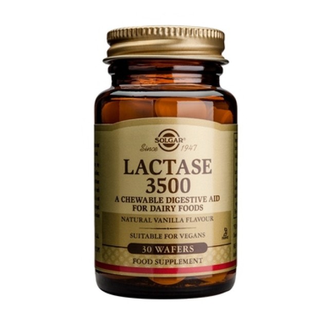Solgar Lactase "3500" 30Chewable Tabs, Βοηθά στην διάσπαση λακτόζης