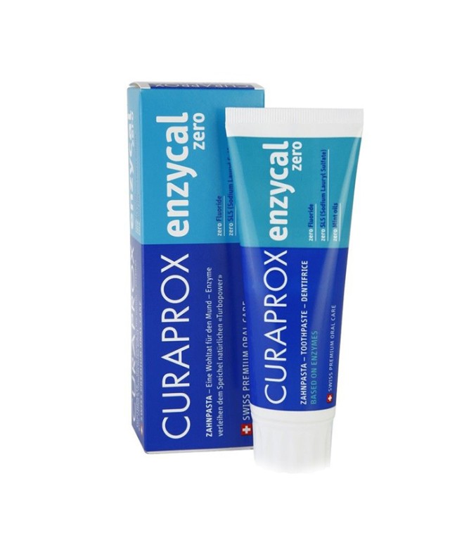 Curaprox Enzycal Zero, Οδοντόκρεμα Χωρίς Φθόριο, Κατάλληλη για Ομοιοπαθητική 75ml