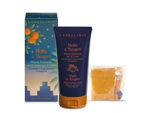 Lerbolario Notte a Tangeri Exfoliating Body Ritual With Glove, Κρέμα Απολέπισης Σώματος 150ml