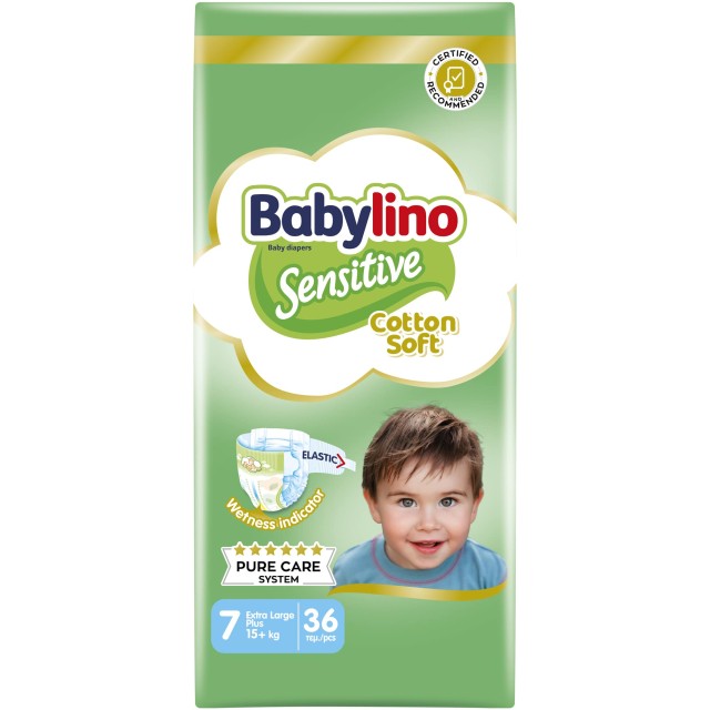 Babylino Sensitive Cotton Soft No7 15+ kg 36 Πάνες