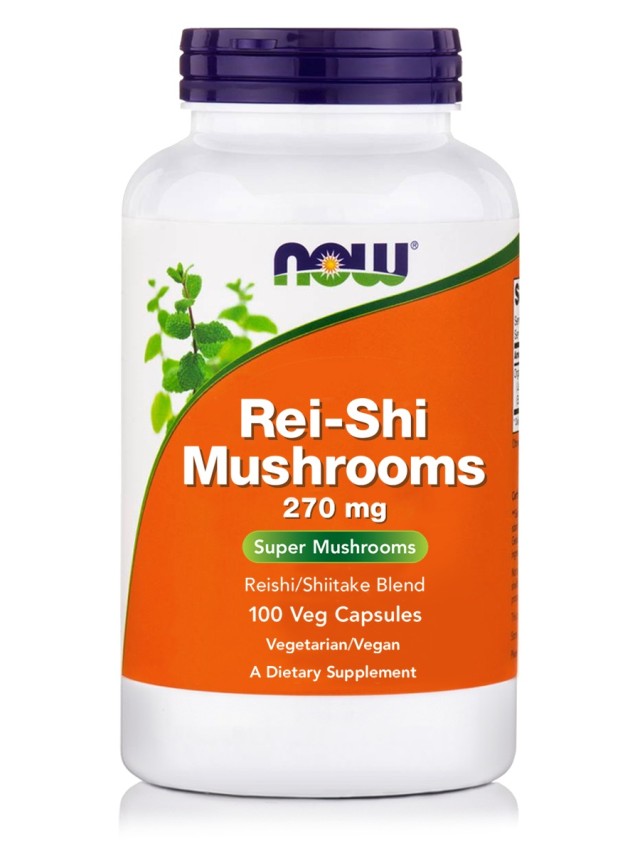 Now Foods Rei-Shi Mushrooms 270mg, Συμπλήρωμα Διατροφής 100 Κάψουλες