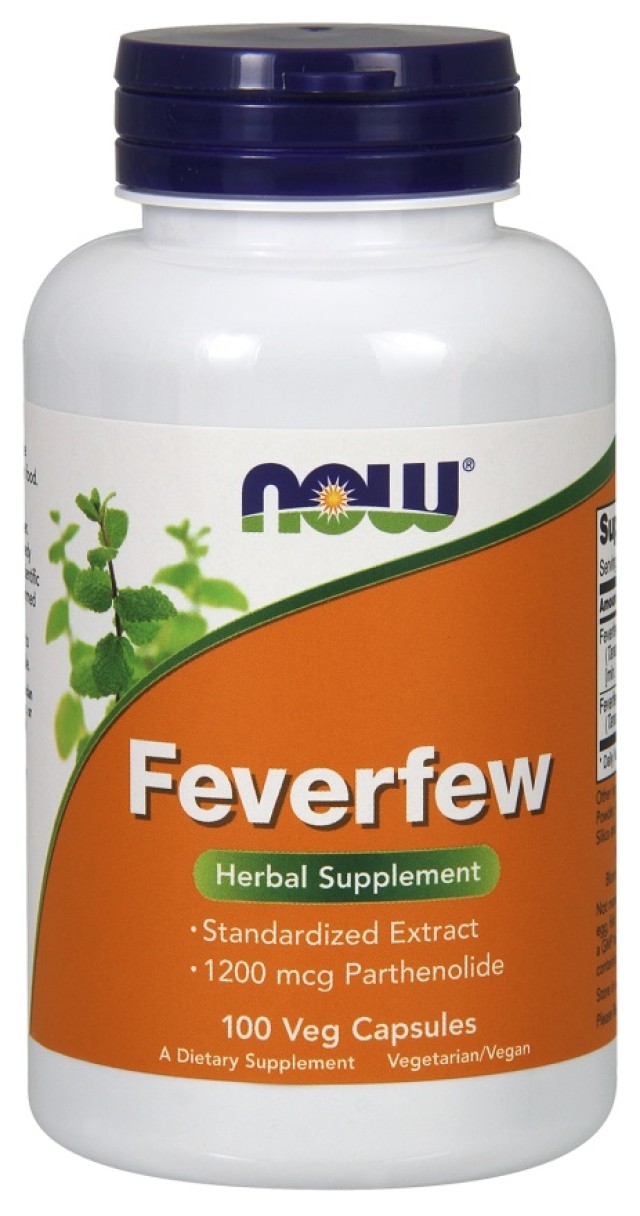 Now Foods Feverfew 400mg, Συμπλήρωμα Διατροφής 100 Κάψουλες