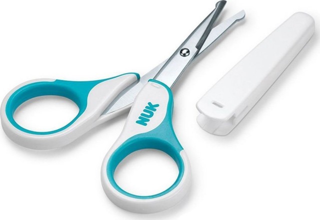 NUK Baby Nail Scissors, Ψαλιδάκι Μωρού Ασφαλείας, Χρώμα Μπλε 1 Τεμάχιο