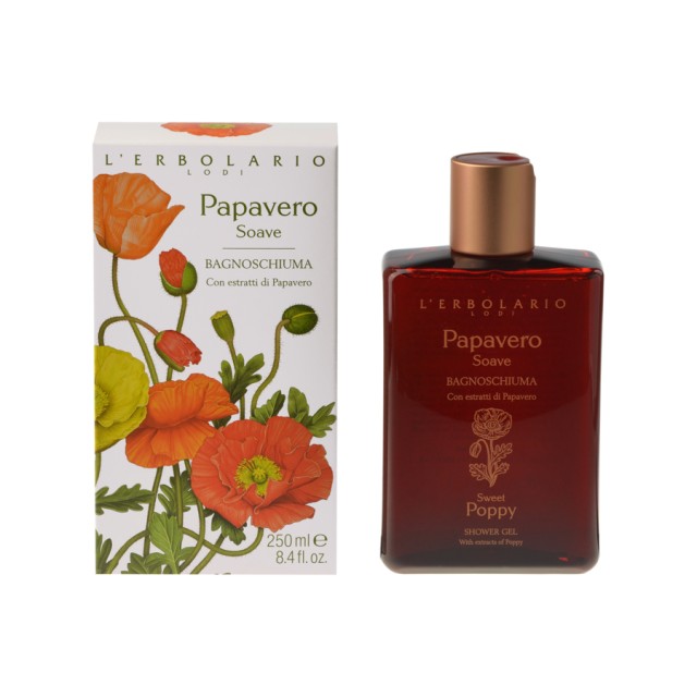 LErbolario Papavero Soave Bagnoschiuma Αφρόλουτρο Γλυκιά Παπαρούνα 250 ml