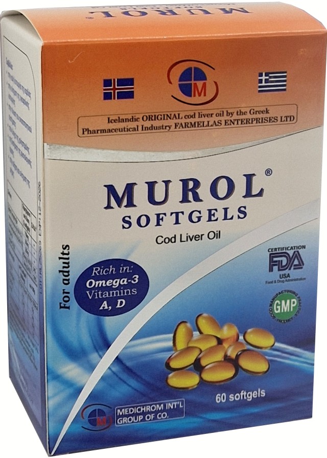 Murol Μουρουνέλαιο Για ενήλικες 60 Μαλακές Κάψουλες