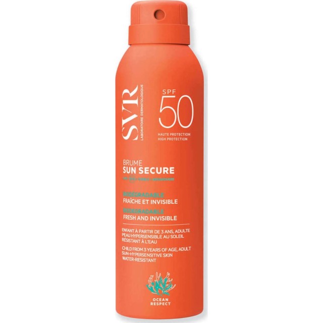 SVR Sun Secure Brume Invisible SPF50 Αντιηλιακό Σπρέι Υψηλής Προστασίας Εξαιρετικά Λεπτής Υφής Για Πρόσωπο & Σώμα 200ml