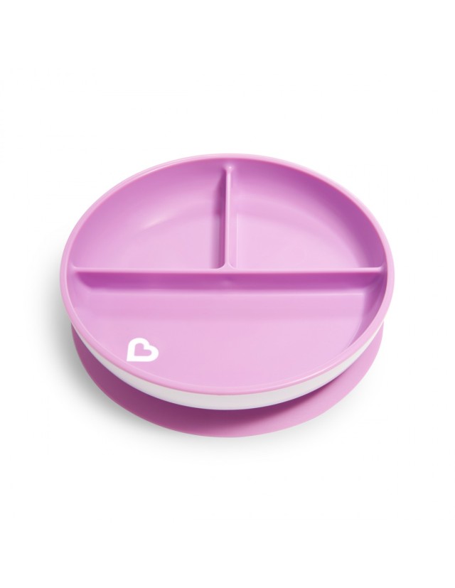 Munchkin Stay Put Suction Plate 6m+, Μπολ με Βάση Βεντούζα, Χρώμα Μωβ 1 Τεμάχια